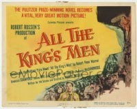 5h005 ALL THE KING'S MEN TC 1950 Louisiana Governor Huey Long biography with Broderick Crawford!