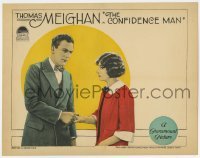 5h272 CONFIDENCE MAN LC 1924 close up of Thomas Meighan grabbing pretty Virginia Valli's hand!