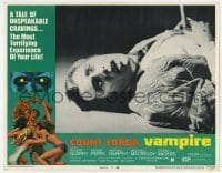 5h281 COUNT YORGA VAMPIRE LC #3 1970 best c/u of Robert Quarry with stake through his heart!