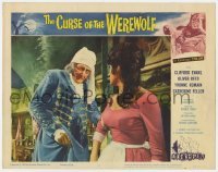 5h294 CURSE OF THE WEREWOLF LC #5 1961 Hammer, creepy Anthony Dawson grabs sexy Yvonne Romain's arm!