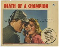 5h309 DEATH OF A CHAMPION LC 1939 detective Lynne Overman with magnifying glass & Virginia Dale!