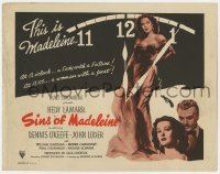5h031 DISHONORED LADY TC R1951 Hedy Lamarr, lady with a future, woman with a past, Sins of Madeline