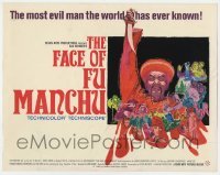 5h035 FACE OF FU MANCHU TC 1965 Hooks art of Asian villain Christopher Lee, from Sax Rohmer novel!