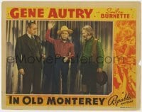 5h487 IN OLD MONTEREY LC 1939 Gabby Hayes man in suit are offended by Gene Autry's raised arm!