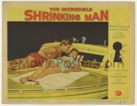 5h490 INCREDIBLE SHRINKING MAN LC #2 1957 Grant Williams & April Kent on the boat before he shrank!