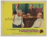 5h493 INHERIT THE WIND LC #3 1960 Spencer Tracy, Fredric March & judge Henry Morgan in courtroom!