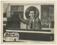 5h497 INVASION OF THE ANIMAL PEOPLE LC #4 1962 great close up of John Carradine with cool machine!