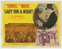 5h065 LADY FOR A NIGHT TC 1941 great images of John Wayne & pretty Joan Blondell!