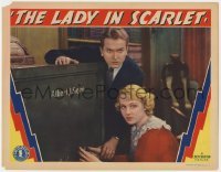 5h556 LADY IN SCARLET LC 1935 James Bush with Claudia Dell trying to open her dead husband's safe!