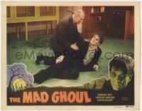 5h589 MAD GHOUL LC #5 R1949 close up of George Zucco helping monster David Bruce on the floor!