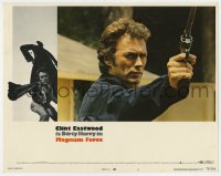 5h596 MAGNUM FORCE LC #5 1973 best c/u of Clint Eastwood is Dirty Harry pointing his huge gun!