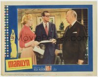 5h609 MARILYN LC #5 1963 sexy Monroe with Cary Grant & Charles Coburn from Monkey Business!