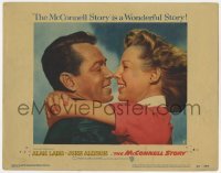 5h614 McCONNELL STORY LC #5 1955 romantic close up of Alan Ladd & pretty June Allyson!