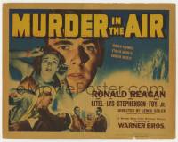 5h081 MURDER IN THE AIR TC 1940 Ronald Reagan, hidden enemies, stolen secrets, sudden death, rare!
