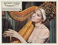 5h687 ON A CLEAR DAY YOU CAN SEE FOREVER LC #1 1970 Barbra Streisand with harp, Vincente Minnelli