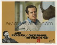 5h692 ONE FLEW OVER THE CUCKOO'S NEST LC #5 1975 great c/u of Jack Nicholson, Milos Forman classic!