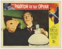 5h713 PHANTOM OF THE OPERA LC #2 1962 horrified Michael Gough pulls mask from disfigured Herbert Lom