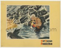 5h718 PINOCCHIO LC 1940 Disney classic, Gepetto carrying unconscious wooden boy out of the water!