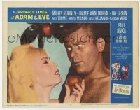 5h727 PRIVATE LIVES OF ADAM & EVE LC #6 1960 Mamie Van Doren as Eve tempts Martin Milner as Adam!