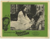 5h734 RASPUTIN THE MAD MONK LC #5 1966 close up of Christopher Lee healing sick woman!