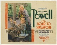 5h093 ROAD TO SINGAPORE TC 1931 great image of William Powell & pretty Marian Marsh, rare!