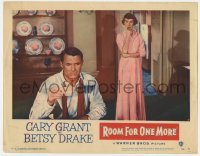 5h759 ROOM FOR ONE MORE LC #8 1953 Betsy Drake watches puzzled Cary Grant drinking coffee!