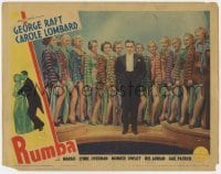 5h768 RUMBA LC 1935 great image of George Raft in tuxedo on stage with twelve sexy chorus girls!