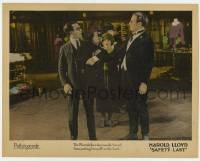 5h770 SAFETY LAST LC 1923 real life wife Mildred Davis watches Harold Lloyd grabbed by big man!