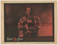 5h772 SAINT JOAN LC #8 1957 Otto Preminger, Saul Bass border art, Jean Seberg as Joan of Arc!