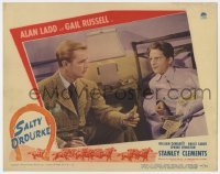 5h775 SALTY O'ROURKE LC #4 1945 Alan Ladd throws cash at jockey Stanley Clements laying in bed!