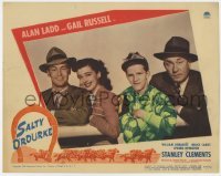 5h776 SALTY O'ROURKE LC #6 1945 Alan Ladd, Gail Russell, Stanley Clements, Demarest, horse racing!