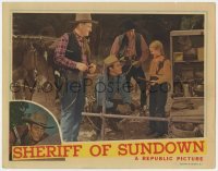 5h801 SHERIFF OF SUNDOWN LC 1944 Allan Rocky Lane, Duncan Renaldo & Max Terhune with young girl!