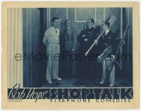 5h806 SHOP TALK LC 1936 Bob Hope & young man holding lots of sports gear laugh at two men, rare!