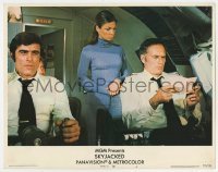 5h814 SKYJACKED LC #4 1972 Mike Henry & Susan Dey w/ Charlton Heston reading note in cockpit!