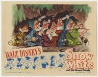 5h818 SNOW WHITE & THE SEVEN DWARFS LC R1944 Walt Disney, panicked Dwarfs in line behind Doc, rare!