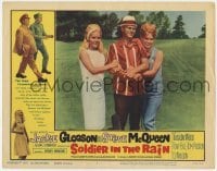 5h819 SOLDIER IN THE RAIN LC #4 1964 close up of Steve McQueen with sexy Tuesday Weld & Chris Noel!