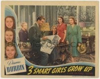 5h905 THREE SMART GIRLS GROW UP LC 1939 Deanna Durbin, Helen Parrish, Nan Grey & William Lundigan!