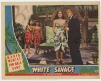 5h968 WHITE SAVAGE LC 1943 great image of sexy Maria Montez & native girls with Sidney Toler!