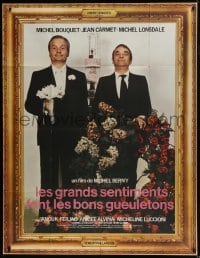 5j819 LES GRANDS SENTIMENTS FONT LES BONS GUEULETONS French 1p 1975 Michel Bouquet, Jean Carmet
