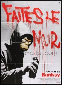5j730 EXIT THROUGH THE GIFT SHOP French 1p 2010 Banksy, bizarre spray paint graffiti image!