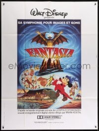 5j732 FANTASIA French 1p R1980s Mickey Mouse, Disney cartoon classic, great different image!
