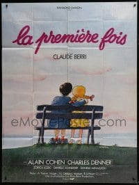 5j739 FIRST TIME French 1p 1976 Claude Berri's La Premiere Fois, great art by Blachon!