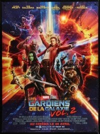 5j766 GUARDIANS OF THE GALAXY VOL. 2 advance French 1p 2017 Marvel, great full-color cast montage!
