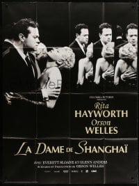 5j813 LADY FROM SHANGHAI French 1p R2010 classic image of Rita Hayworth & Orson Welles in mirrors!
