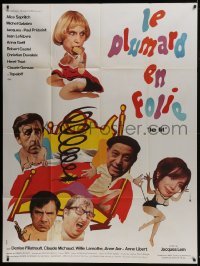 5j815 LE LIT ZE BAWDY BED French 1p 1974 Le Plumard En Folie, wacky image of top cast around bed!