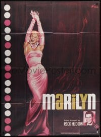 5j839 MARILYN French 1p R1982 sexy full-length art of young Monroe by Boris Grinsson!