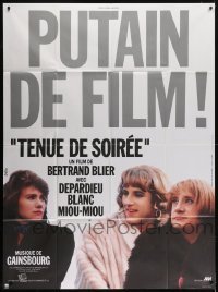 5j844 MENAGE French 1p 1986 Bertrand Blier's Tenue de Soiree, Gerard Depardieu in drag, Miou-Miou