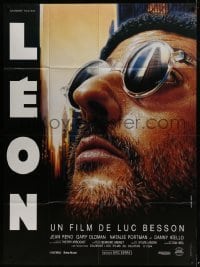 5j890 PROFESSIONAL French 1p 1994 Luc Besson's Leon, super close up Lufroy art of Jean Reno!