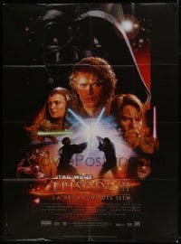 5j903 REVENGE OF THE SITH French 1p 2005 Star Wars Episode III, cool montage art by Drew Struzan!