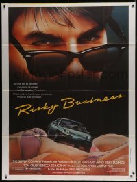 5j910 RISKY BUSINESS French 1p 1984 Tom Cruise in cool shades by Jouineau Bourduge!